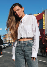 Load image into Gallery viewer, Cutoff Buttondown Shirt / White Ink