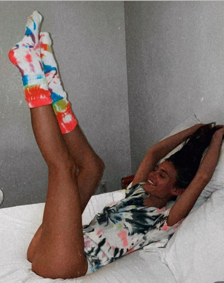 Tie Dye Socks Neon Rainbow – MYRRHEONLINE