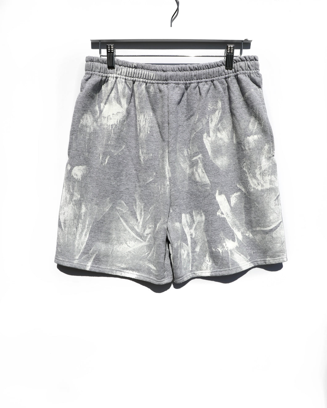 Hand-Painted Sweatshorts / Grey White