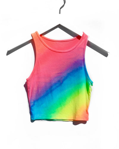 Crop Tank / Rainbow Ombré