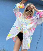 Load image into Gallery viewer, Button Down Shirt / Neon Rainbow