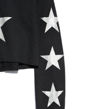 Load image into Gallery viewer, Pocket Hoodie / Black Silver Star