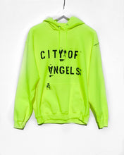 Load image into Gallery viewer, Pocket Hoodie / CITY OF ANGELS  Neon Yellow