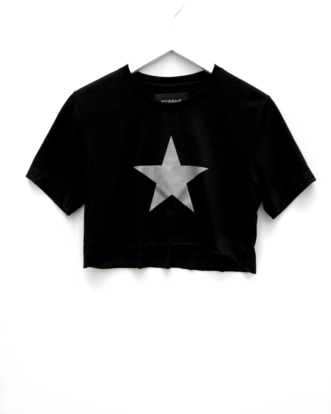 Cropped Crew / Black Silver Star