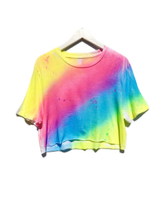 Cropped T-Shirt / Neon Ombré