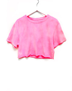 Cropped T-Shirt / Pink Dahlia