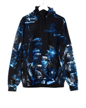 Load image into Gallery viewer, Hand-Painted Pocket Hoodie / Black Cobalt