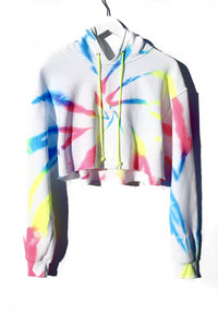 Cropped Hoodie / Neon Cyclone