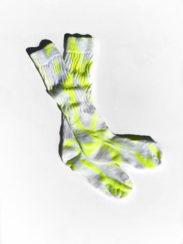 Tie Dye Socks / Neon Yellow