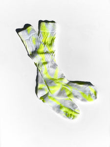 Tie Dye Socks / Neon Yellow