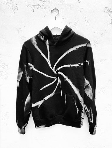 Custom Youth Pocket Hoodie / Black & White