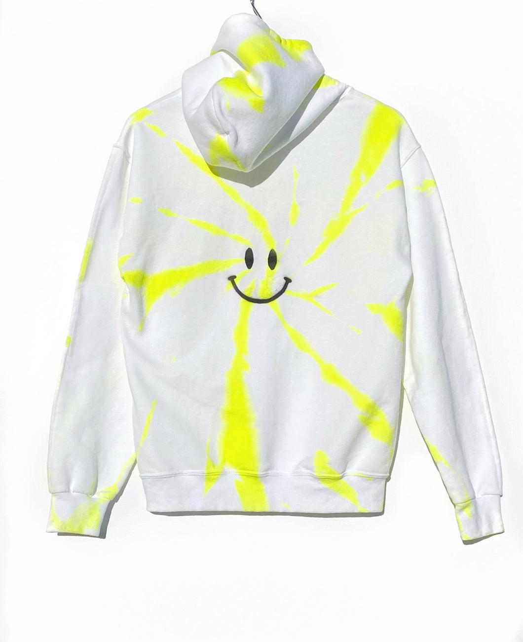 Pocket Hoodie / Neon Happy Face