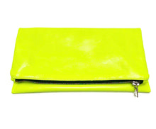Load image into Gallery viewer, Lambskin Clutch / Neon Yellow