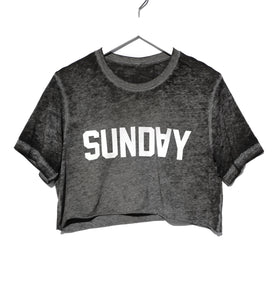 Cropped T-Shirt / SUNDAY Vintage Black