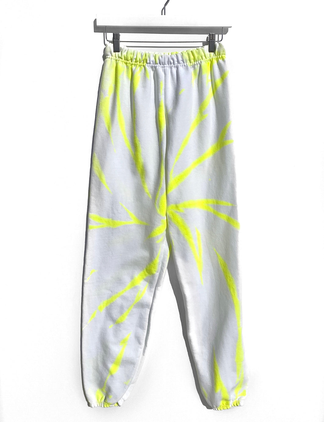 Tie-Dyed Joggers / Neon Yellow