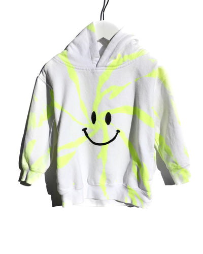 Youth Pocket Hoodie / Neon Happy Face