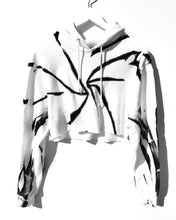 Load image into Gallery viewer, Cropped Hoodie / White &amp; Black