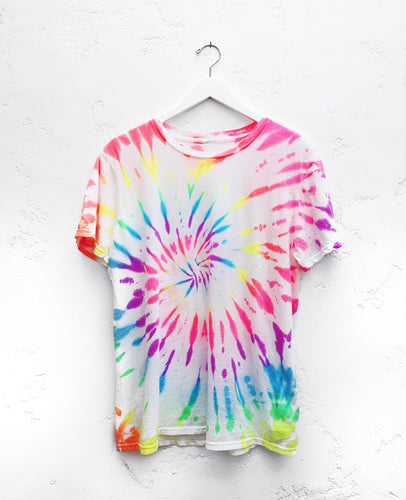 Crew T-Shirt / Neon Rainbow