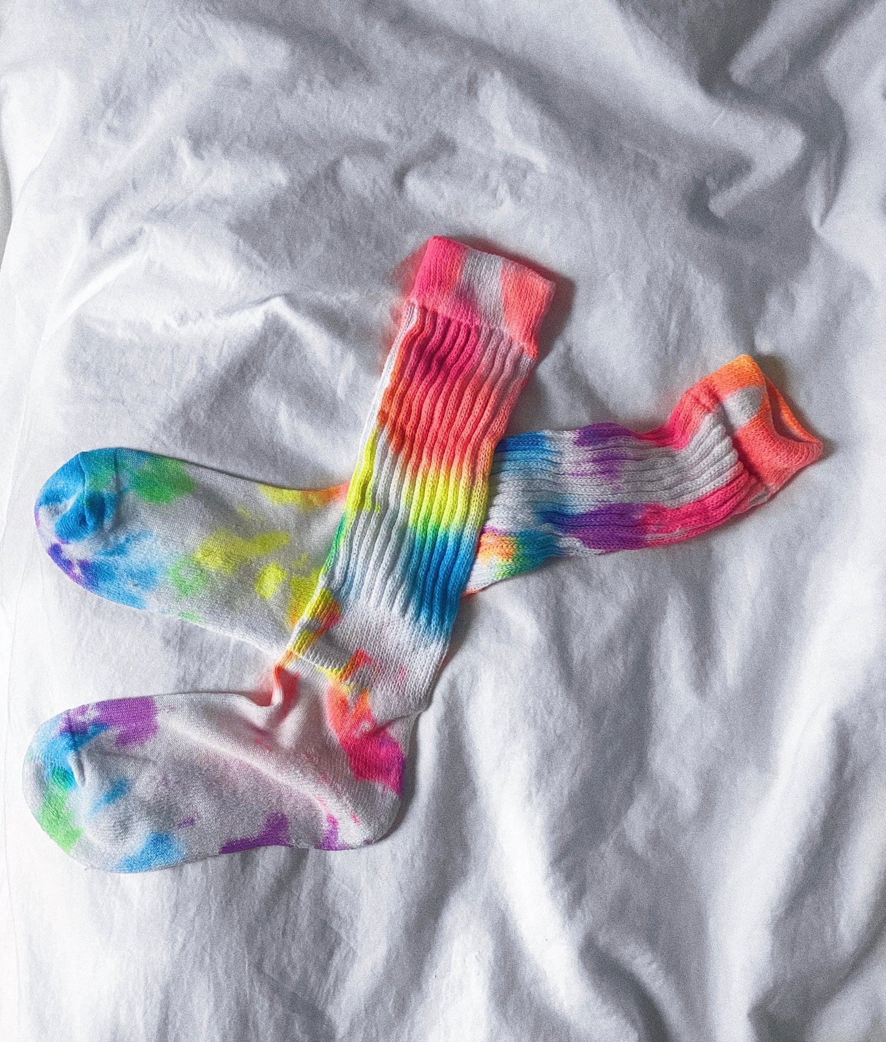 Tie Dye Socks / Neon Rainbow – MYRRHEONLINE