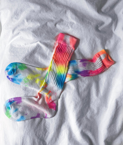 Tie Dye Socks / Neon Rainbow