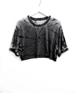 Cropped Crew / Charcoal Black