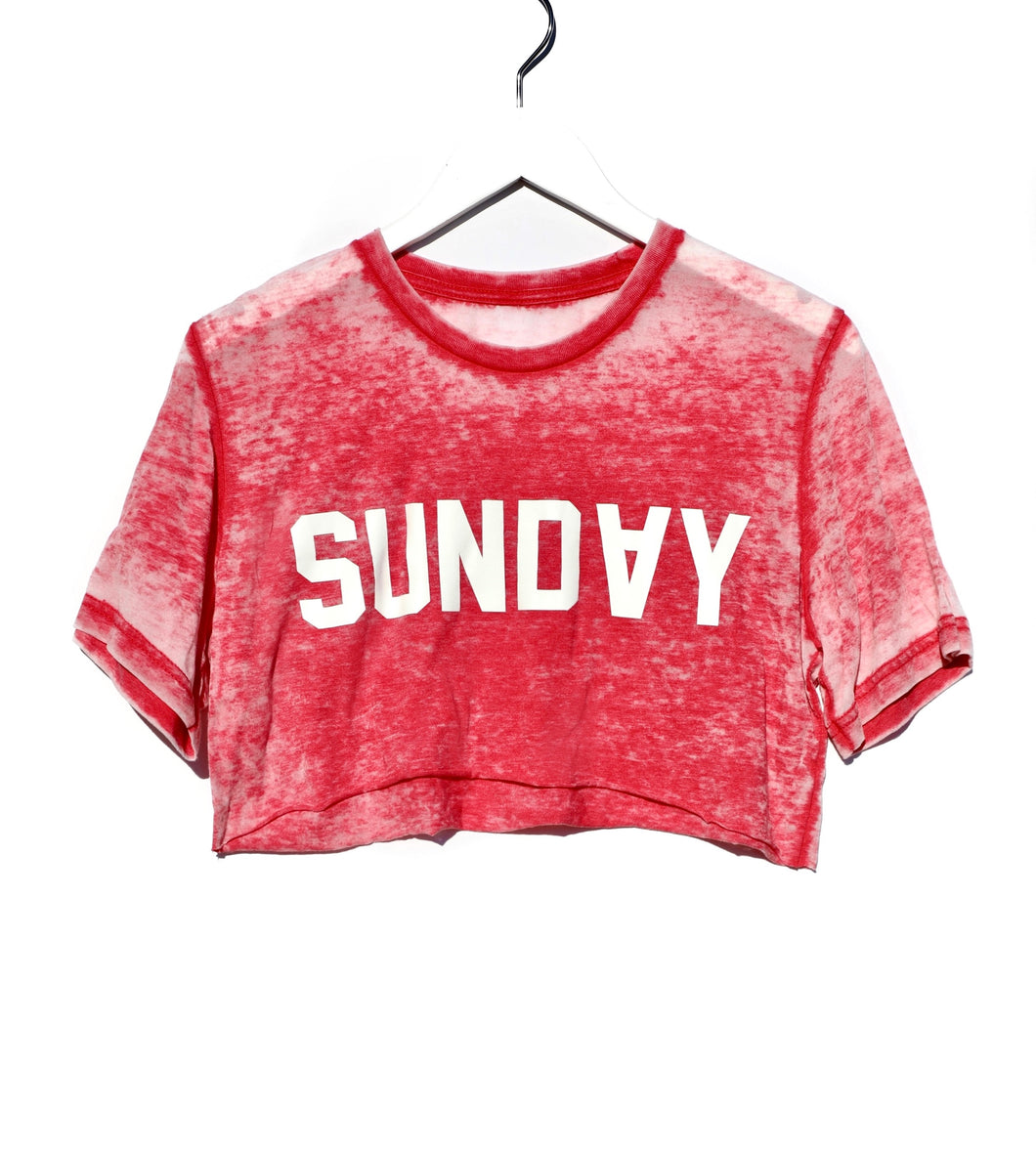 Cropped T-Shirt / SUNDAY Vintage Red